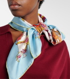 Gucci GG printed silk twill scarf