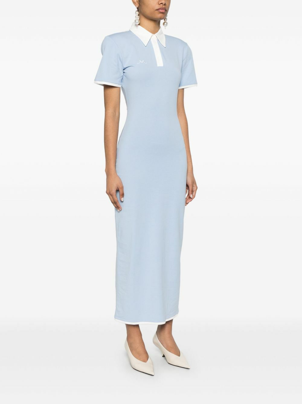 Rowen Rose Embroidered-Logo Polo Dress