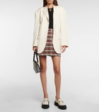 See By Chloe - Checked cotton-blend miniskirt