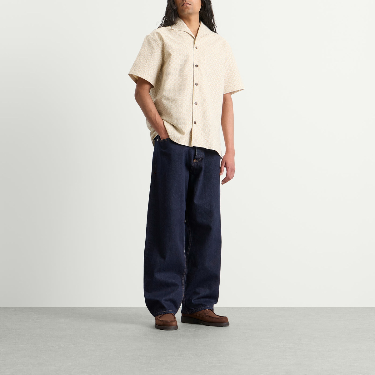 Drôle de Monsieur Men's Graphic Shirt in Dark Sand