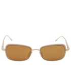 Loewe Eyewear Anagram Metal Sunglasses in Gold/Yellow 