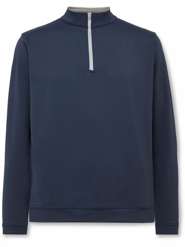 Photo: Peter Millar - Perth Tech-Jersey Half-Zip Golf Top - Blue