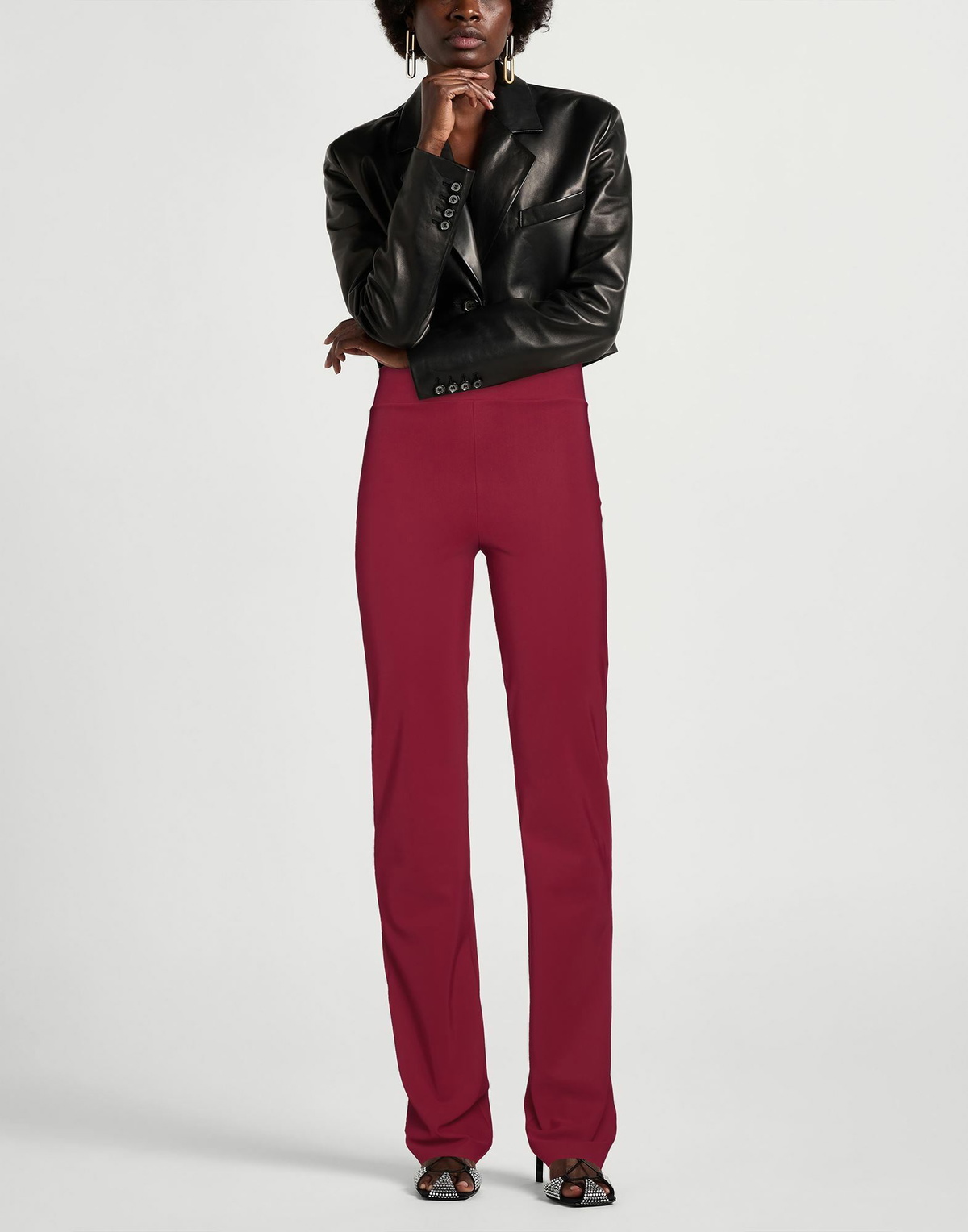 Chiara Boni La Petite Robe Womens Pants Burgundy