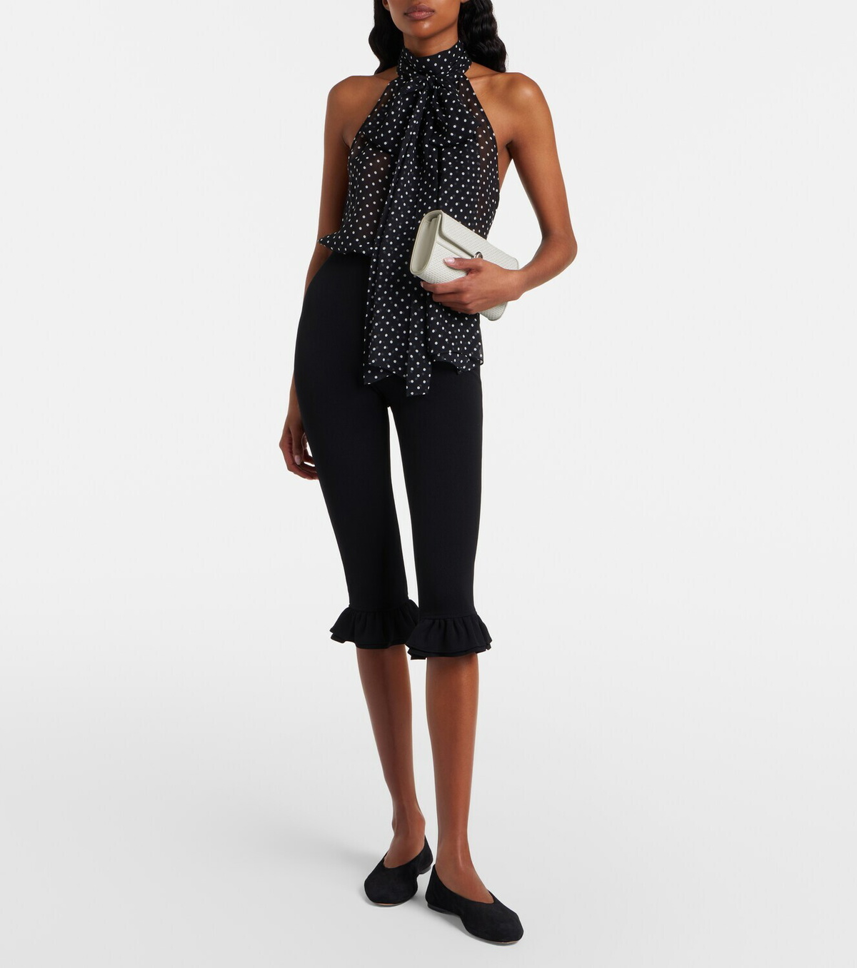 Savette Symmetry Mini raffia crossbody bag