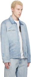 MM6 Maison Margiela Blue Sportsjacket Denim Jackets