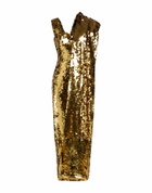 Emilia Wickstead Womens Maxi dress in Gold