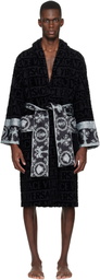 Versace Black 'I Heart Baroque' Bathrobe
