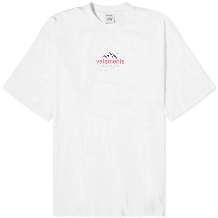 Photo: Vetements Men's Spring Water Logo T-Shirt in White