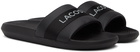 Lacoste Black Croco Slides