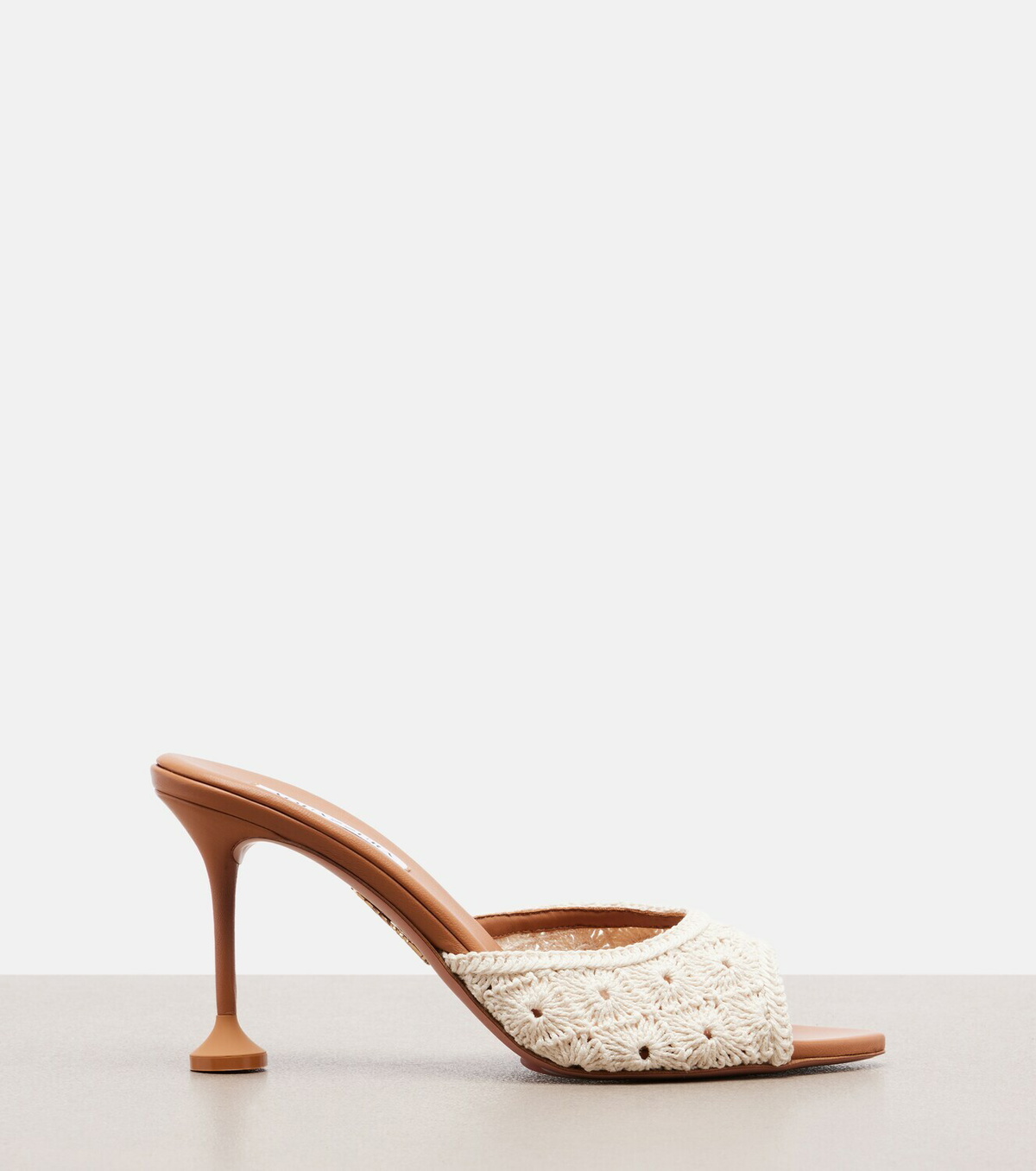 Aquazzura Loom macramé mules