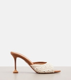 Aquazzura Loom macramé mules