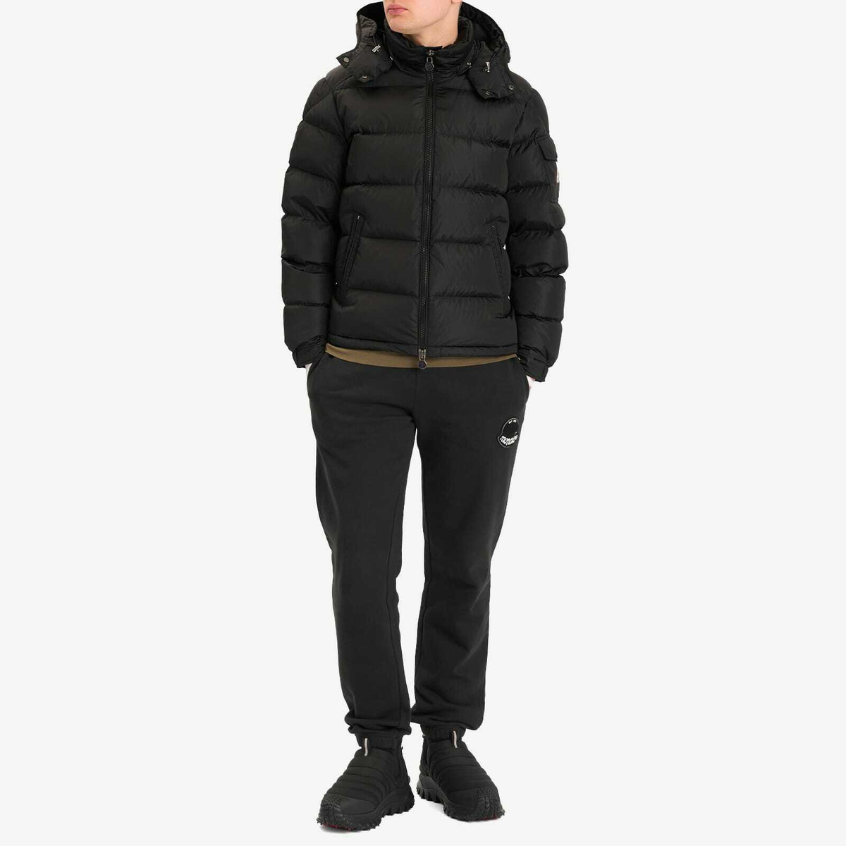 Moncler Men's Logo Sweatpants in Black Moncler