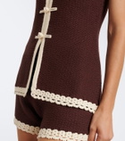 Posse Hattie crochet-trimmed top