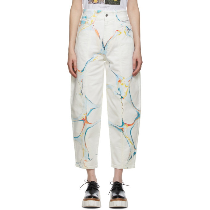 Photo: Stella McCartney White Graphic Print Jeans