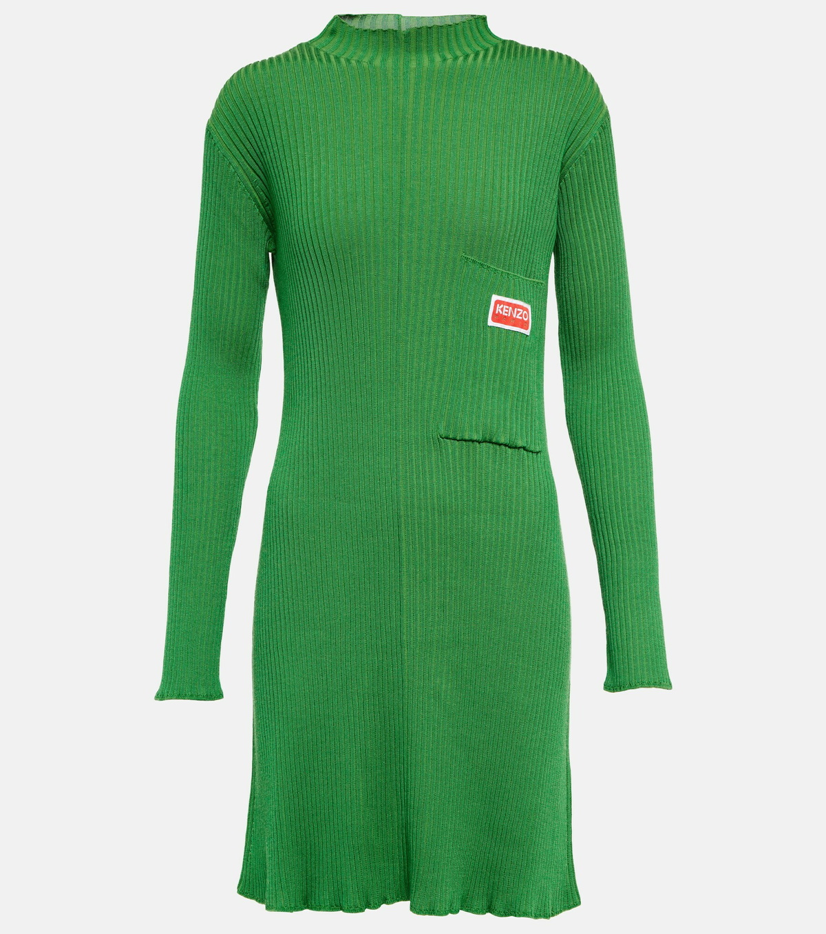 Kenzo - Rib-knit cotton-blend midi dress Kenzo