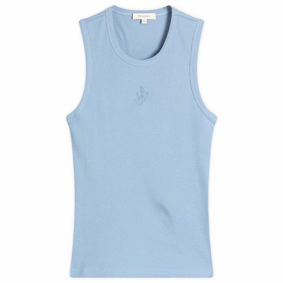 JW Anderson Women's Anchor Embroidery Vest in Steel Blue