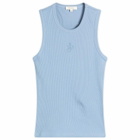 JW Anderson Women's Anchor Embroidery Vest in Steel Blue