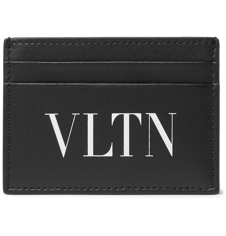 Photo: Valentino - Valentino Garavani Logo-Print Leather Cardholder - Black