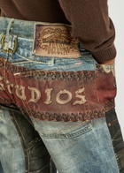 Acne Studios 2010 Printed Straight-leg Jeans Blue