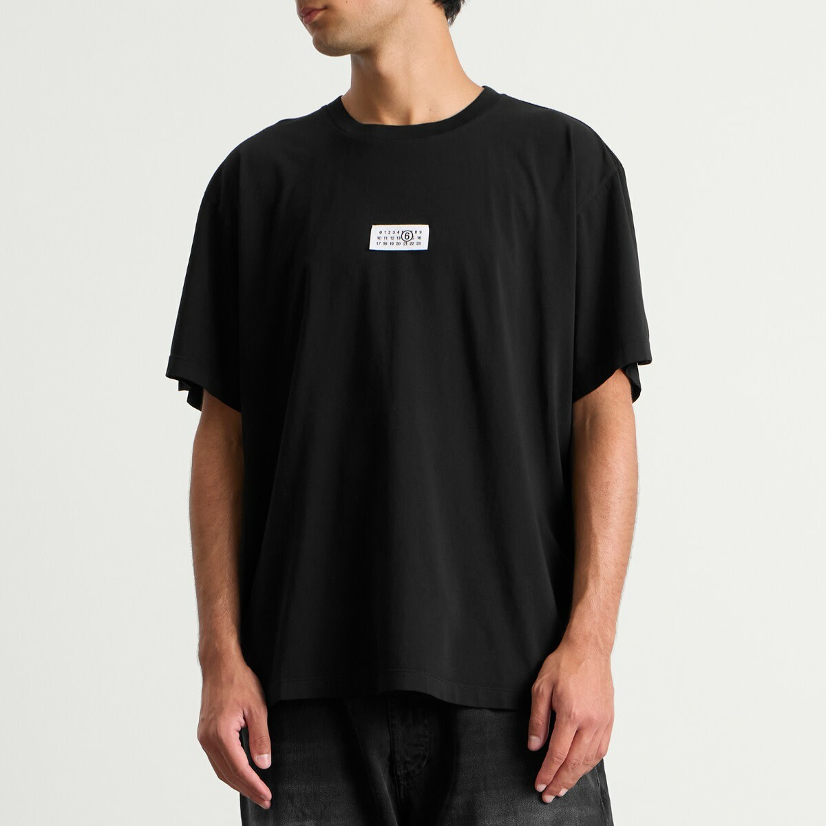 MM6 Maison Margiela Men's Logo T-Shirt in Black