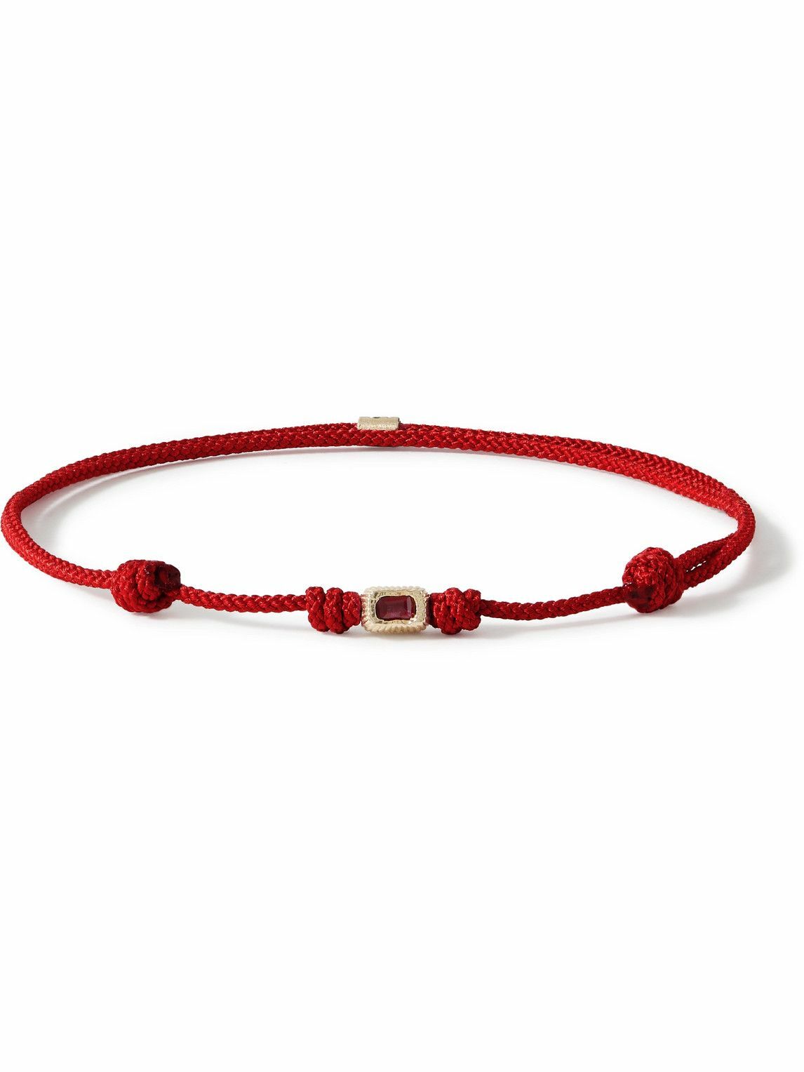 Luis Morais - Gold, Ruby and Cord Bracelet