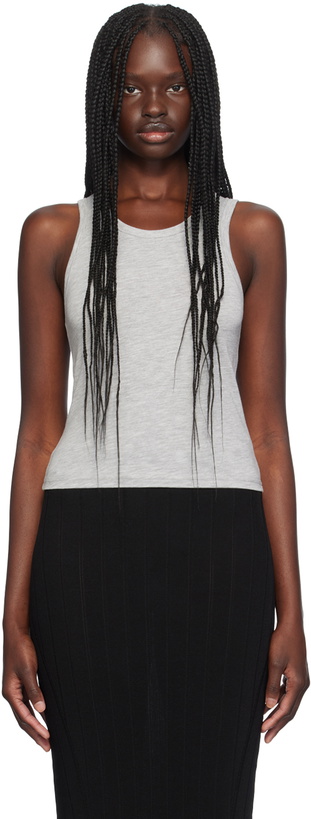 Photo: ÉTERNE Gray Fitted Tank Top