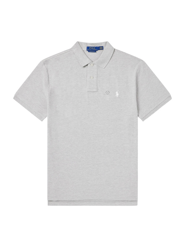 Photo: Polo Ralph Lauren - Logo-Embroidered Cotton-Piqué Polo Shirt - Gray