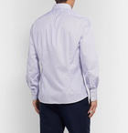 Brunello Cucinelli - Slim-Fit Button-Down Collar Striped Cotton-Poplin Shirt - Blue