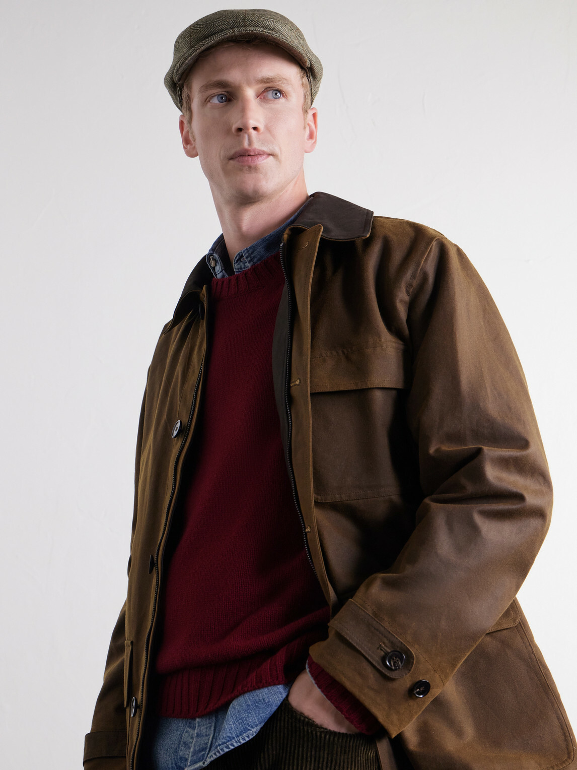 Purdey - Litton Herringbone Wool-Blend Hat - Green
