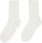 SOCKSSS Two-Pack White Ribbed Socks