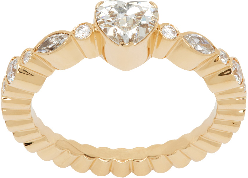 Sophie Bille Brahe Gold Coeur Ensemble Ring