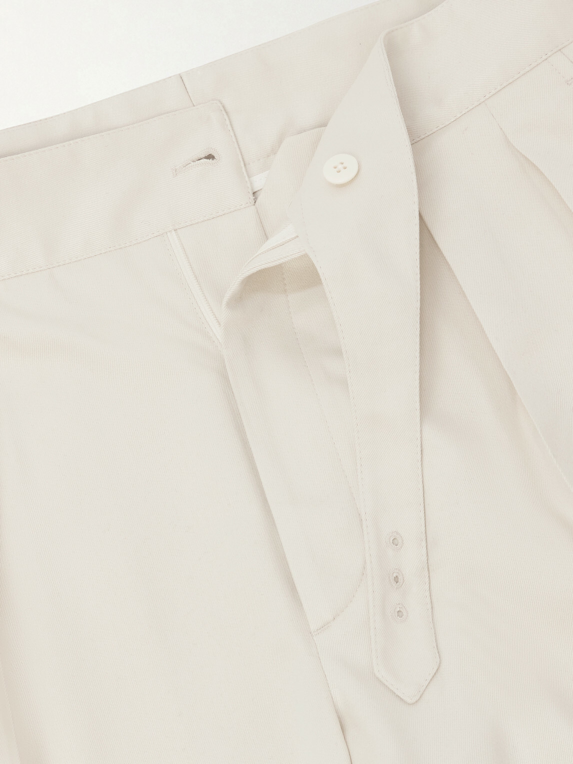 Ralph Lauren Purple label - Straight-Leg Pleated Silk-Gabardine Trousers - Neutrals