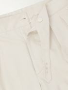Ralph Lauren Purple label - Straight-Leg Pleated Silk-Gabardine Trousers - Neutrals