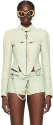 KNWLS Blue Claw Leather Jacket