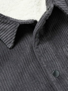 James Perse - Fleece-Lined Cotton and Wool-Blend Corduroy Jacket - Gray