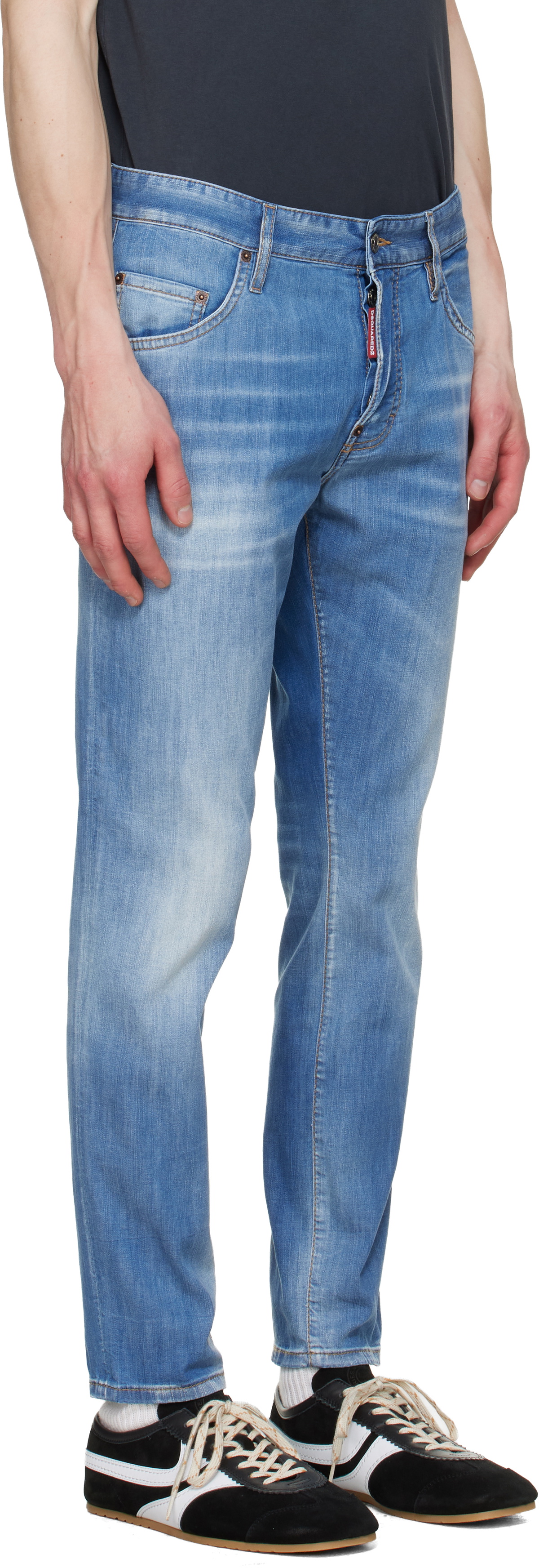 Dsquared2 Blue Light Wash Skater Jeans