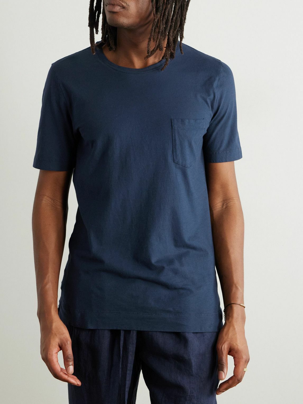 Massimo Alba - Panarea Cotton-Jersey T-Shirt - Blue