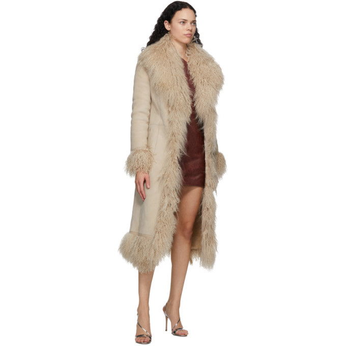 Saks clearance shearling coat