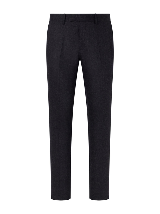 Photo: Sunspel - Straight-Leg Stretch Wool-Blend Flannel Trousers - Gray
