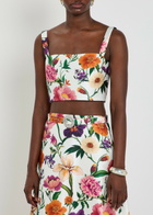 Borgo DE Nor Didi Floral-print Cropped Taffeta top Multicoloured