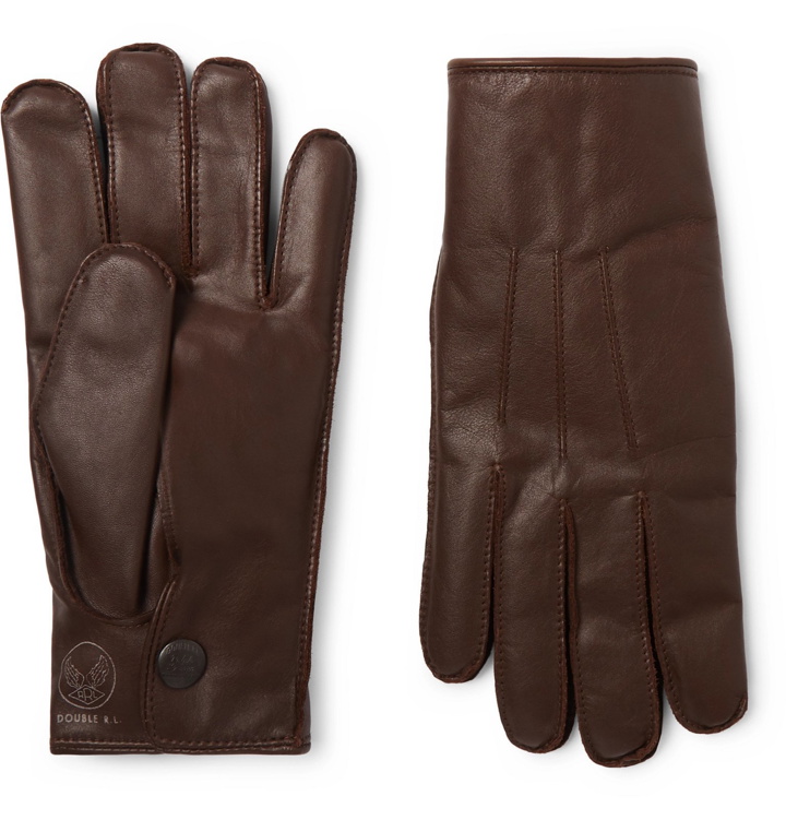 Photo: RRL - Cashmere-Lined Leather Gloves - Brown