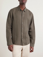 James Perse - Garment-Dyed Linen Shirt - Green