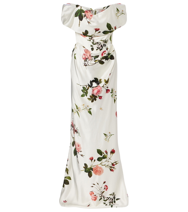 navy blue dress for baby girl Vivienne Westwood - Panther gathered asymmetric maxi dress main image 1