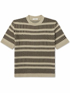 Mr P. - Striped Terry T-Shirt - Neutrals