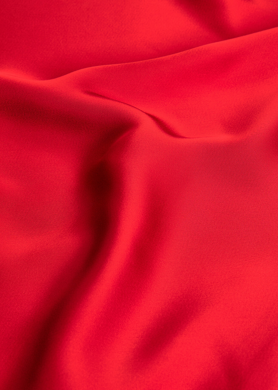 Norma Kamali Maria Cowl-neck Satin Midi Slip Dress Red
