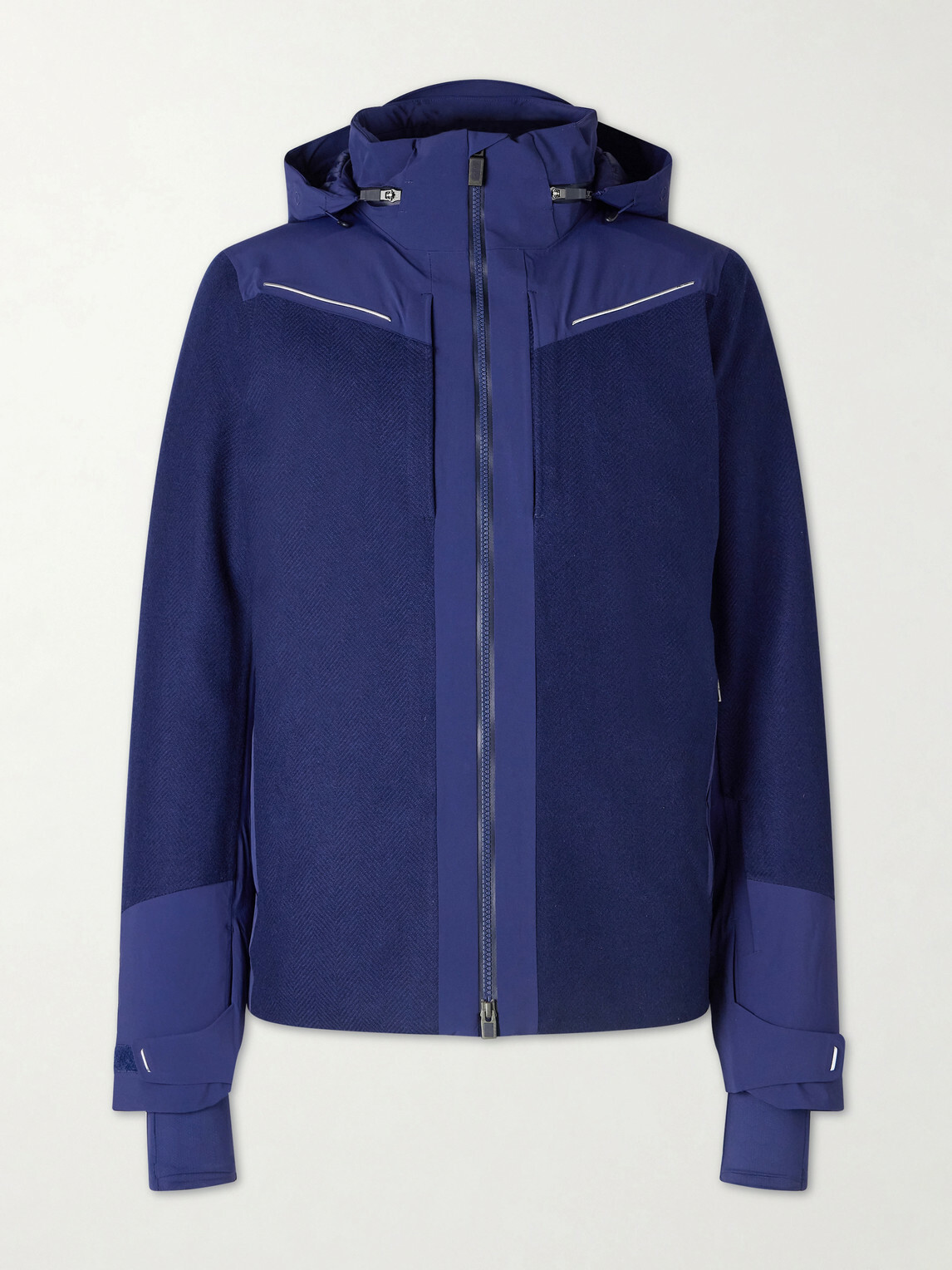 Kjus - Frostline Padded Shell-Trimmed Wool Hooded Jacket - Blue
