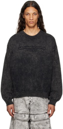 Alexander Wang Black Oversize Logo Sweater