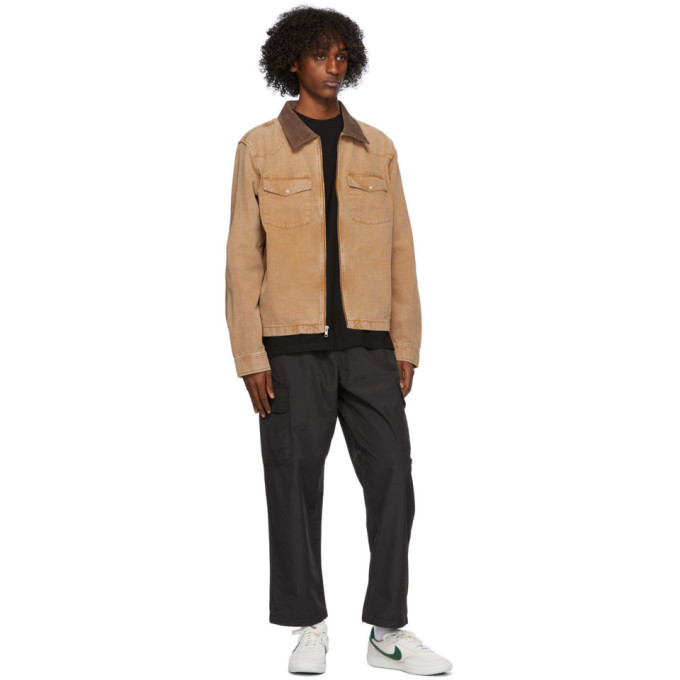 Stussy Tan Canvas Washed Work Shirt Jacket Stussy