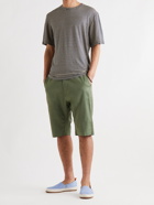 BARENA - Linen and Cotton-Blend Shorts - Green - IT 46