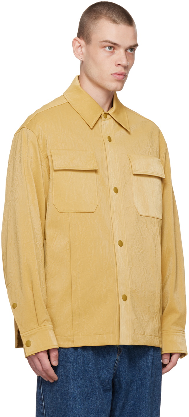 Solid Homme Yellow Button Up Shirt Solid Homme